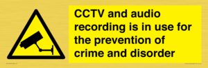 WT10554: CCTV and audio recording is in use for the prevention of crime and disorder