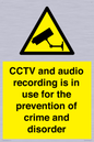 WT10554: CCTV and audio recording is in use for the prevention of crime and disorder