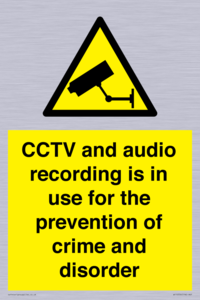 WT10554: CCTV and audio recording is in use for the prevention of crime and disorder
