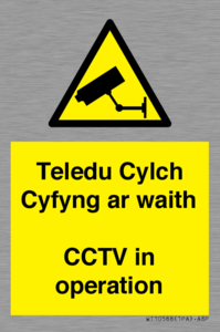 WT10588: Teledu Cylch Cyfyng ar waith CCTV in operation