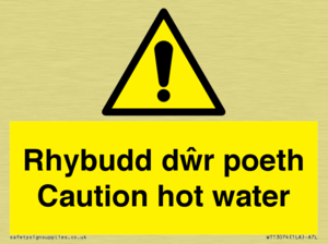 WT13074: Rhybudd dwr poeth