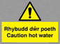 WT13074: Rhybudd dwr poeth