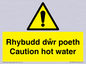 WT13074: Rhybudd dwr poeth