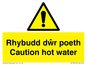 WT13074: Rhybudd dwr poeth