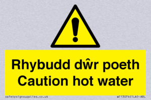 WT13074: Rhybudd dwr poeth
