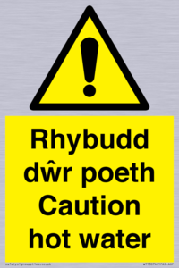 WT13074: Rhybudd dwr poeth