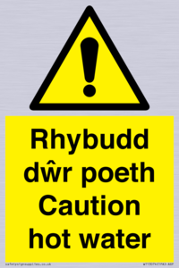 WT13074: Rhybudd dwr poeth