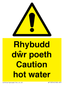 WT13074: Rhybudd dwr poeth