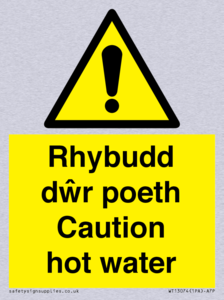 WT13074: Rhybudd dwr poeth