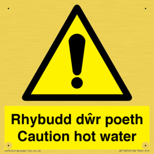 WT13074: Rhybudd dwr poeth