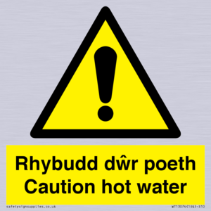 WT13074: Rhybudd dwr poeth