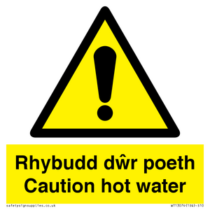 WT13074: Rhybudd dwr poeth