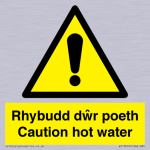 WT13074: Rhybudd dwr poeth