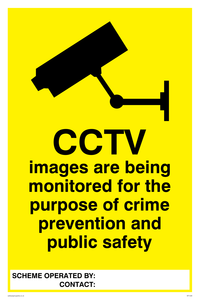 WT1328: CCTV warning sign