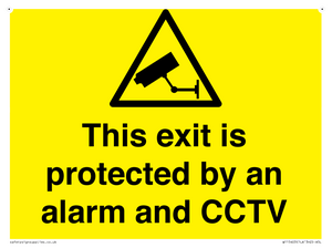 WT15403: This exit is protected by an alarm and CCTV