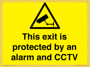 WT15403: This exit is protected by an alarm and CCTV