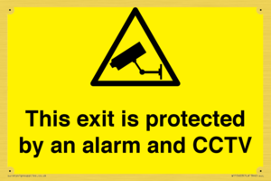 WT15403: This exit is protected by an alarm and CCTV