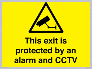 WT15403: This exit is protected by an alarm and CCTV