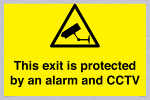 WT15403: This exit is protected by an alarm and CCTV