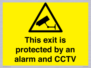 WT15403: This exit is protected by an alarm and CCTV