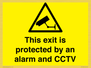 WT15403: This exit is protected by an alarm and CCTV