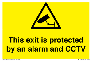 WT15403: This exit is protected by an alarm and CCTV