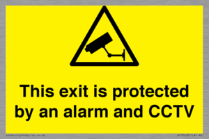 WT15403: This exit is protected by an alarm and CCTV