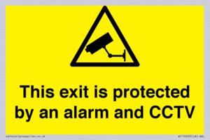 WT15403: This exit is protected by an alarm and CCTV