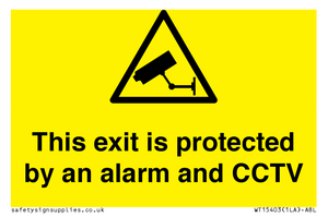 WT15403: This exit is protected by an alarm and CCTV