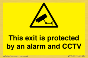 WT15403: This exit is protected by an alarm and CCTV