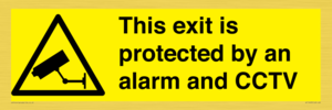 WT15403: This exit is protected by an alarm and CCTV