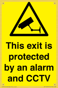 WT15403: This exit is protected by an alarm and CCTV