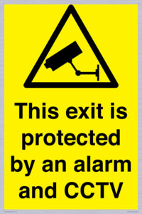 WT15403: This exit is protected by an alarm and CCTV