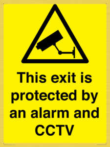 WT15403: This exit is protected by an alarm and CCTV