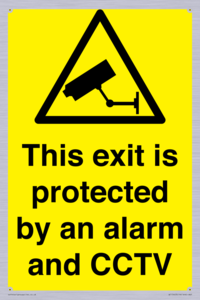 WT15403: This exit is protected by an alarm and CCTV