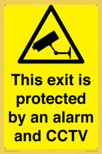 WT15403: This exit is protected by an alarm and CCTV