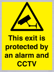 WT15403: This exit is protected by an alarm and CCTV