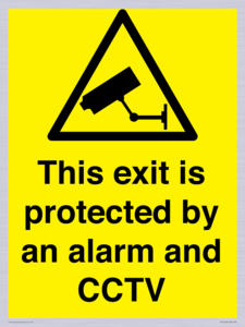 WT15403: This exit is protected by an alarm and CCTV