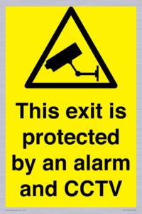 WT15403: This exit is protected by an alarm and CCTV