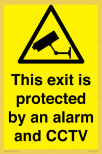 WT15403: This exit is protected by an alarm and CCTV