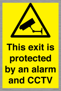 WT15403: This exit is protected by an alarm and CCTV