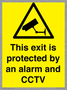 WT15403: This exit is protected by an alarm and CCTV