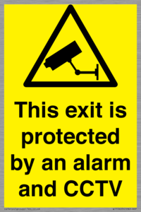 WT15403: This exit is protected by an alarm and CCTV