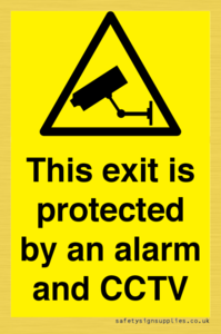 WT15403: This exit is protected by an alarm and CCTV