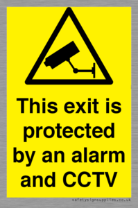 WT15403: This exit is protected by an alarm and CCTV