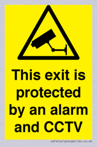 WT15403: This exit is protected by an alarm and CCTV