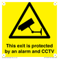 WT15403: This exit is protected by an alarm and CCTV