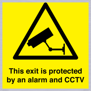 WT15403: This exit is protected by an alarm and CCTV