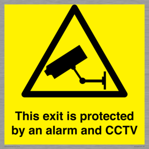 WT15403: This exit is protected by an alarm and CCTV