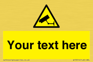 WT3014: Custom CCTV Sign